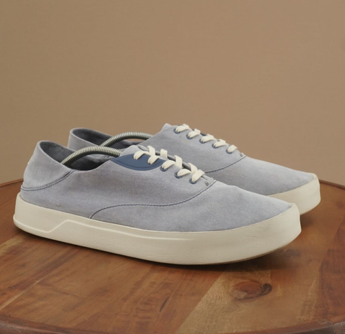 Olukai Mens Tradewind Lightweight Breathable Canvas Sneakers Size 13 Light Blue