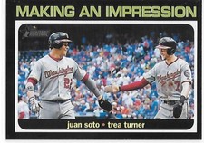 2020 Heritage Baseball HN Combo Cards Making An Impression Nationals