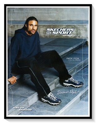 Skechers Rick Fox L.A. Lakers Print Ad Vintage 2002 Magazine Shoe Advertisement