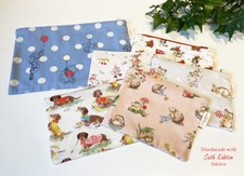 Handmade Makeup Zip Pouch Pencil Case RARE Cath Kidston Cowboy Hedgehog Cat