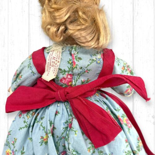 Muñeca Madame Alexander MEG 14" Mujeres Pequeñas Plástico Duro Años 50 Margaret Cara Leer - Imagen 12 de 24