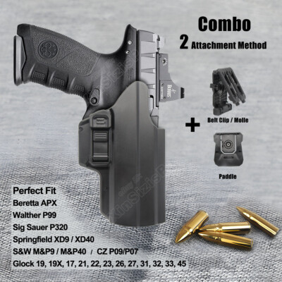 IPSC M&P40 Holster For Beretta APX Springfield XD9 CZ P07 P10 Sig P320 S&W M&P9