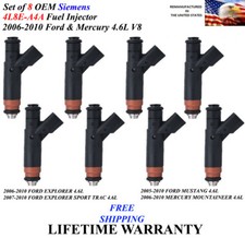Set Of 8 Oem Siemens Genuine Fuel Injectors For 2005-2010 Ford Mustang 4.6l