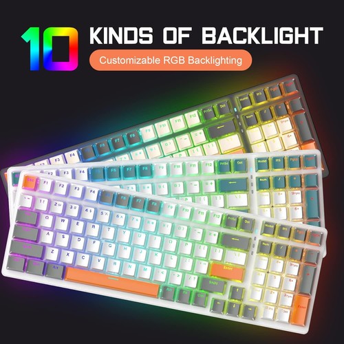 ZIYOU LANG K3 Wired Teclado 100% Mecánico Gaming Teclado LED Arco Iris USB - Imagen 42 de 46