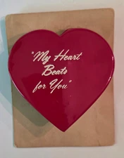Vintage 50's Heart Throb My Heart Beats FOR You Wind Up Toy by H FISHLOVE & Co