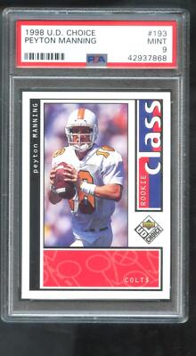1998 Upper Deck UD Choice #193 Peyton Manning ROOKIE RC PSA 9