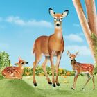 Set of 3 Realistic Mother Deer & Her Fawns Outdoor Metal Garden Stakes