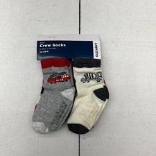 Old Navy Multicolored 6 Pack Crew Socks Boys Size 12-24 Months NEW