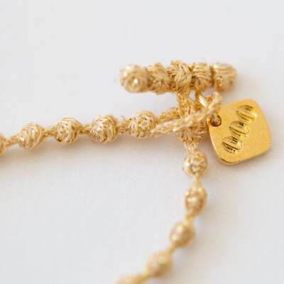 TRIPLE O Necklace Microsphere 120cm Cupra Lame Thread MS002