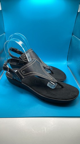 Women’s Aerosloes Black Toe-Post Sandals. Size 9 U.S. Immaculate Condition - Picture 4 of 9