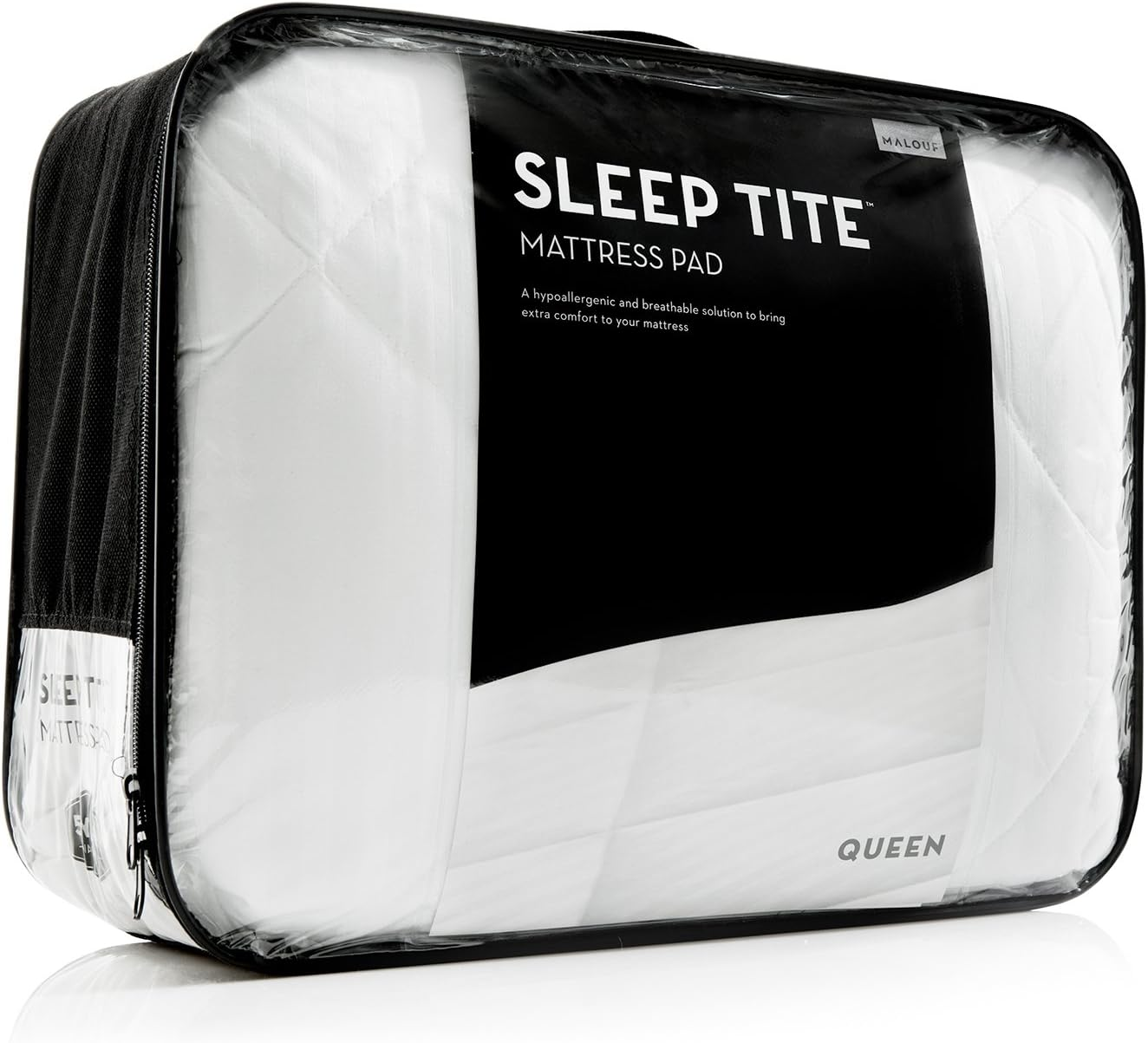 Quilted Mattress Pad with Soft down Alternative Fill-Hypoallergenic, King, White