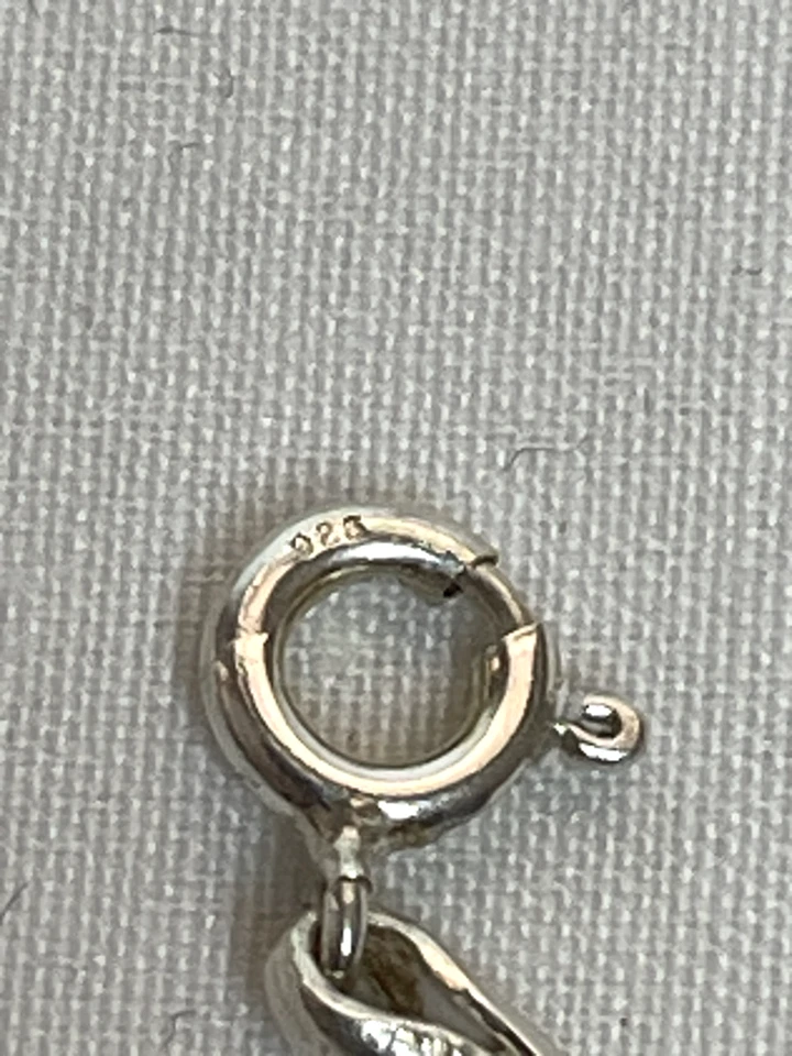 Conjunto de collar y pendiente perforador de turmalina con flores de plata de ley marcado Foto 2 de 4