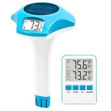 Solar Wireless Pool Thermometer Easy Read Digital Floating IPX8 Water Proof Days