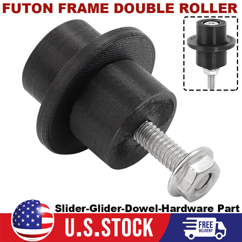 Futon Frame Double Roller (Sold Each) - Slider - Glider - Dowel - Hardware Part