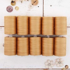100 Cotton Thread Set 10 Beige Spools 1000M 1100 Yards Quilting Sewing