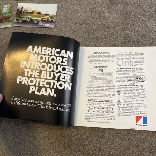 1972 1973 AMC Sales Brochure American Motors Post Cards Lot Amx Cardin Javelin - Picture 20 of 24