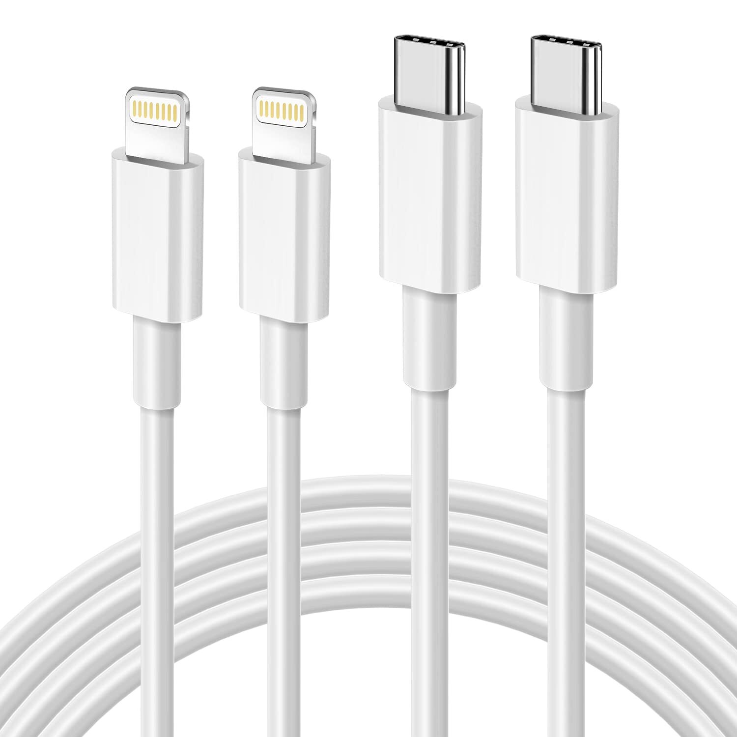 USB C to Lightning Cable Apple MFi Certified 2Pack 6FT iPhone Fast Charger Ca...-image