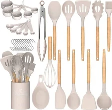 Kitchen Cooking Utensils Set, 33 pcs Non-Stick Silicone Cooking Kitchen Utensils