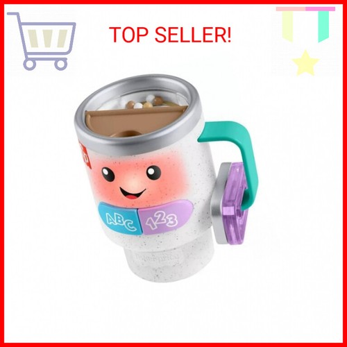 Fisher-Price Baby & Toddler Toy Laugh & Learn Wake Up & Learn Coffee Mug with Li