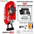 Oxford Brute Force Anchor + Bolt Elite Plus 1.8m Chain Sold Secure Approved Set