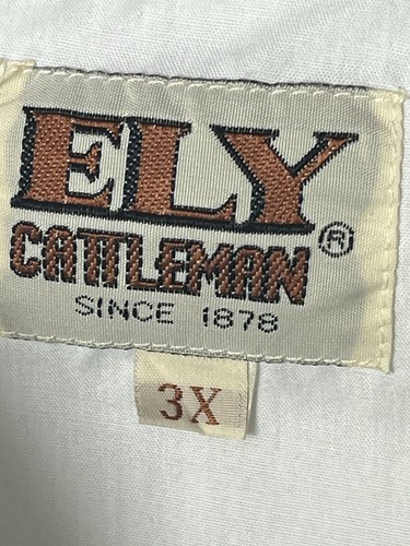 Ely Western Cowboy Hemd Herren XXXL weiß bestickt Cattleman Pearl Snap Rodeo - Bild 11 von 13