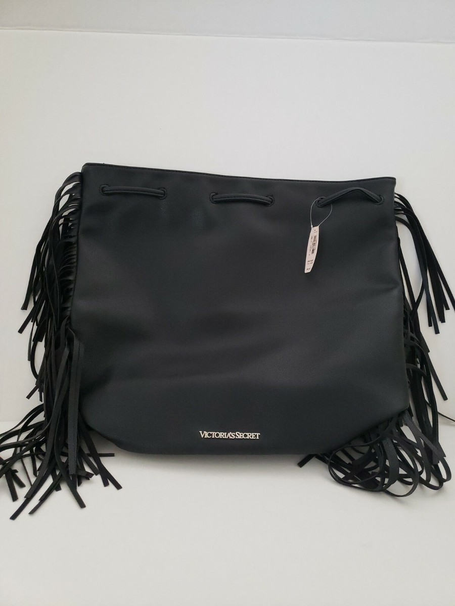 Victorias Secret Faux Leather Black Fringe Backpack Bag NWT | eBay Victorias Secret Faux Leather Black Fringe Backpack Bag NWT | eBay