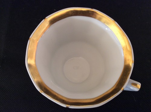 RARE tasse a thé porcelaine vieux paris décor floral et or Louis Philippe XIX - Imagen 8 de 12