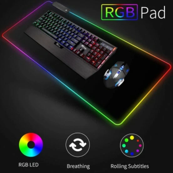 Rodi Tappetino Mouse con Effetti Luce - Nero - Immagine 2 di 4