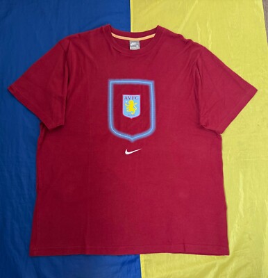 ASTON VILLA VINTAGE FOOTBALL SHIRT SOCCER JERSEY NIKE Sz.XL