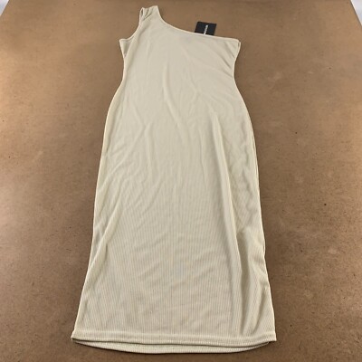 Pretty Little Thing Women's Size 6 Sage Green Ribbed One Shoulder Midi Dress  NWT | eBay