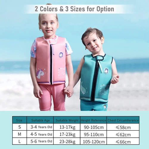 Mambobaby Non-inflatable  Swim Vest  Jackets for Kids Boys Girls W8U6 - Picture 3 of 11
