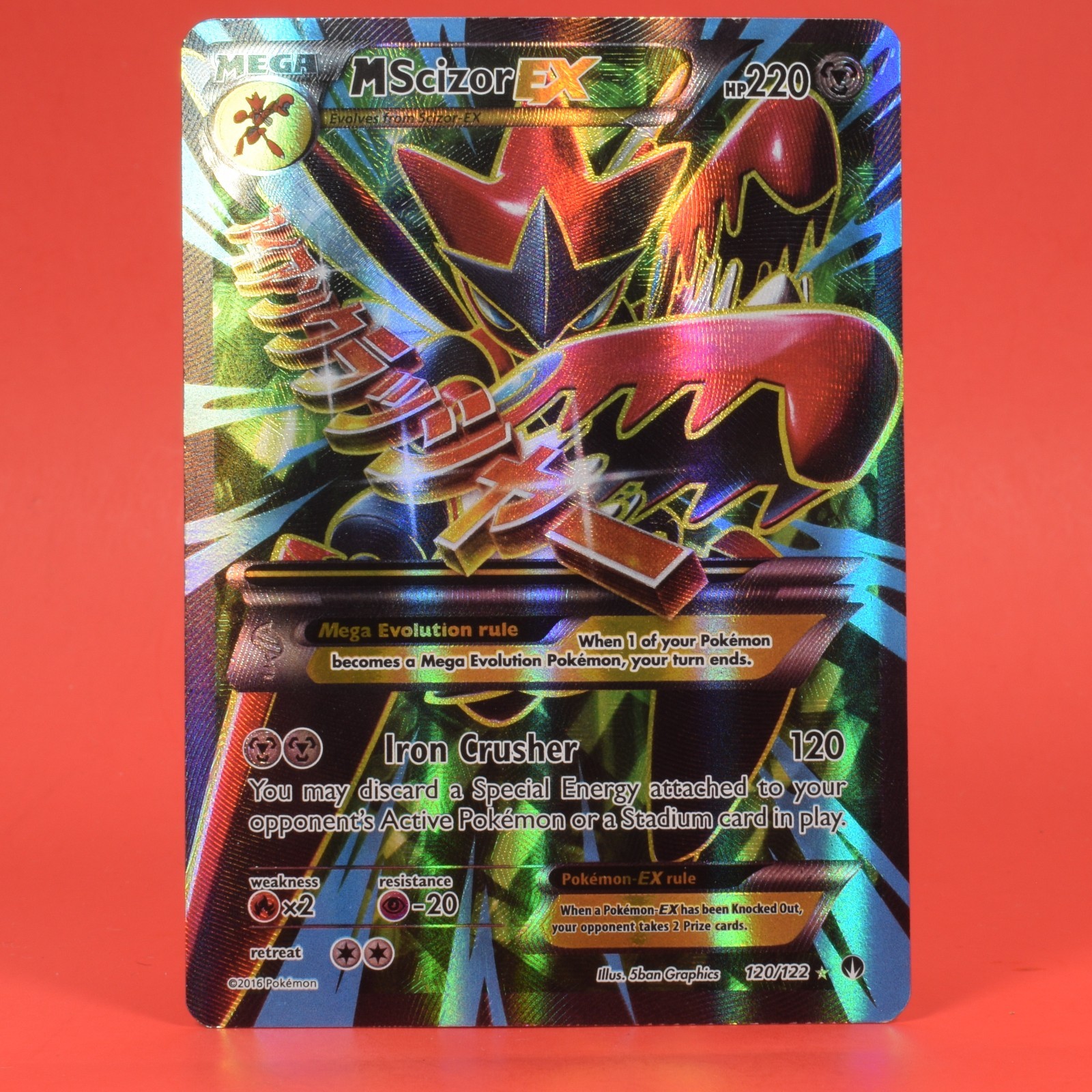 Pokemon TCG English Card Breakpoint M Scizor EX 120/122 Holo