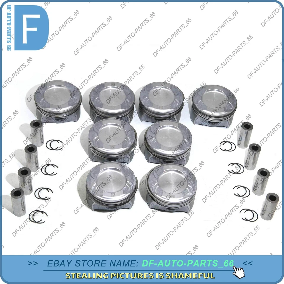 Juego de 8 pistones y anillos STD para Mercedes-Benz E63 G63 S63 AMG W463 W212 5,5 L M157 Foto 4 de 4