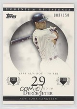 2007 Topps Moments & Milestones 83/150 Derek Jeter (1996 AL ROY 78 RBI) HOF 1u6