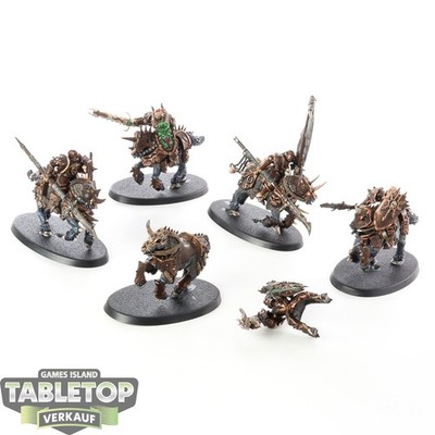 Slaves to Darkness - 5x Chaos Knights - bemalt