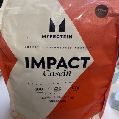 myprotein impact whey casein 5.5lb /2.5 kg chocolate milkshake