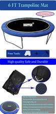 6FT Trampoline Mat ,54.7"  4.56FT Diameter Mat with 36 Rings, Fits 5.3"-5.7"...