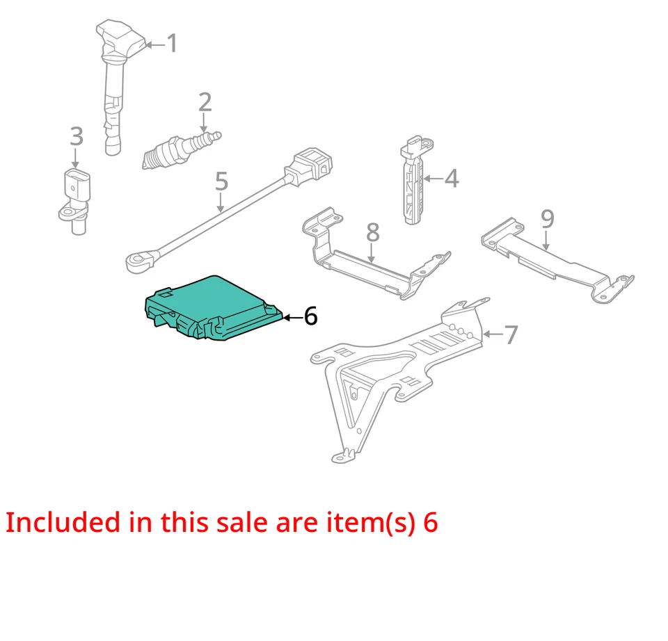 Engine ECM Electronic Control Module 3.0L Gasoline Fits 13-15 AUDI Q7 2061140 Foto 3 de 4