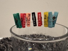 Vintage MCM Colorful Cocktail And Drink Marker Clips Barwar
