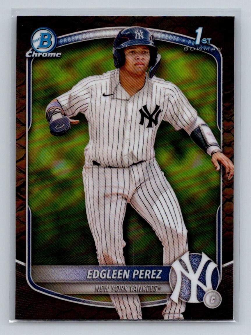 Edgleen Perez 2025 Bowman Chrome 1st Prospects Reptilian Refractor #BCP-80