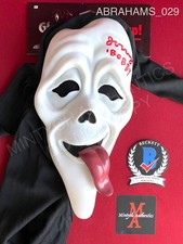 Jon Abrahams signed Ghost Face Fun World Scary Movie mask Beckett COA