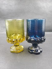 Vintage Tiffin Franciscan Madeira Green Goblets Set Of 2 Green Blue        
