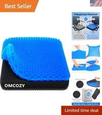 Thick Double-Layer Gel Seat Cushion 18.9x17.7” - Ideal for Home or Wheelchair