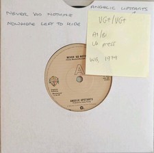Angelic Upstarts Never 'Ad Nothin' Vinyl Record 7" VG+/VG+ K17476 1979