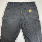 Carhartt BLACK Carpenter Painter PANTS! 34 x 32 Relaxed Fit Distressed Work Wear — photo 9
