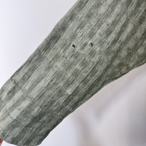 OSKA Linen Jacket Size 1 UK 10 Oversized Green Check Lightweight Lagenlook Arty - Picture 9 of 13