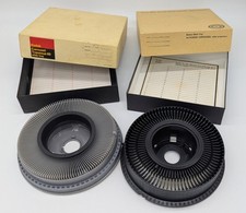 Lot of 2 Carousel 80 140 Projector Slide Trays Box Kodak