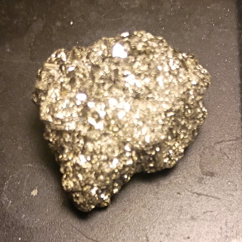 Gold-Tone Metallic Mineral Specimen Crystal Cluster 32.6g Display Piece