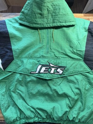 Vintage 1990s NFL New York Jets Starter Pullover bomber Jacket Hooded men's XL