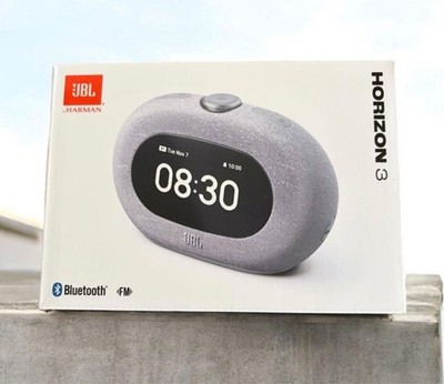 JBL Horizon 3 Bluetooth Speaker Alarm Clock FM Radio USB-C White